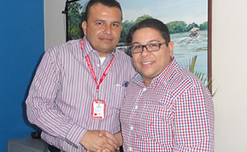 Dr. Pedro Fernández, Autoridad Única en Salud de Nueva Esparta y Jhonatan Rodríguez, Presidente de StopVIH