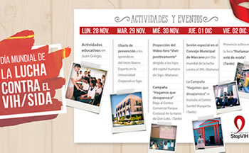 Agenda del día mundial de la lucha contra el sida