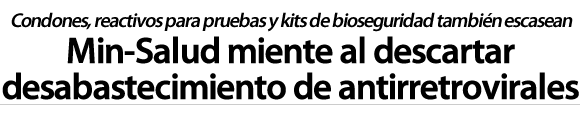 Min-Salud miente al descartar desabastecimiento de antirretrovirales