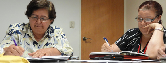 Viceministra de Salud, Miriam Morales y Deisy Matos, Jefa del Programa Nacional de Sida del Min-Salud